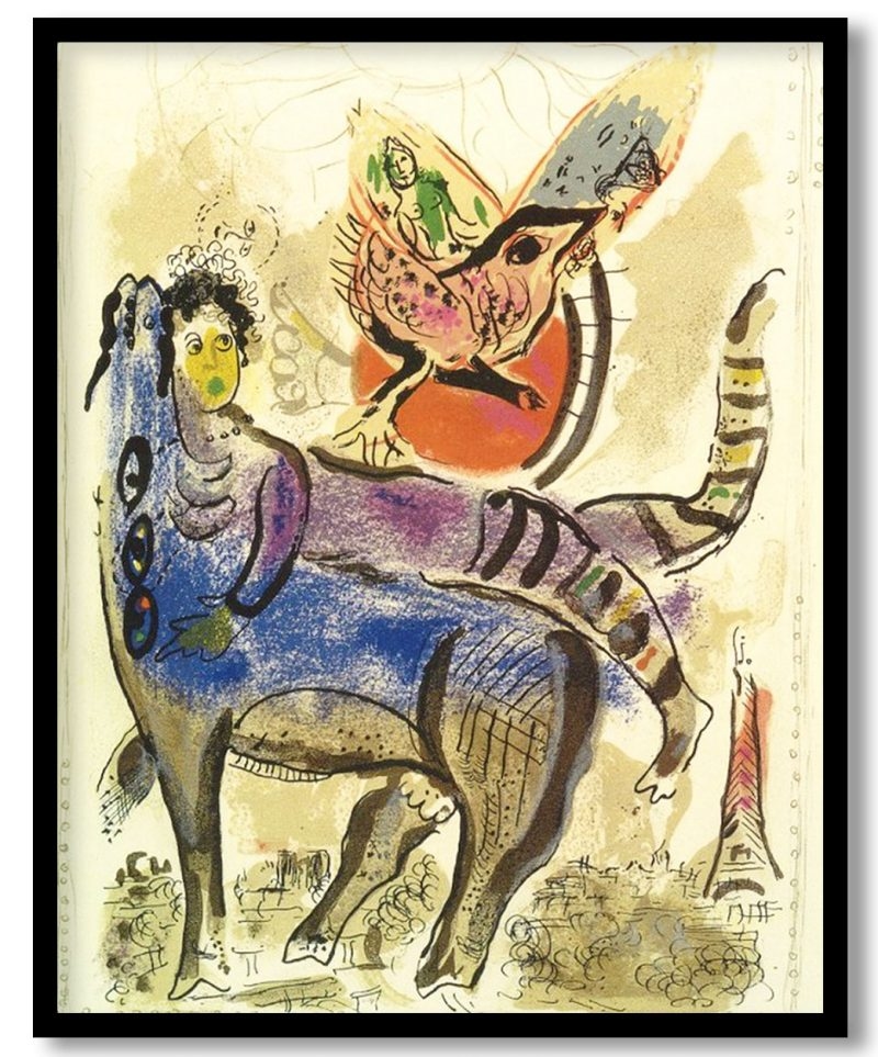 A blue cow by Marc Chagall (1967)
