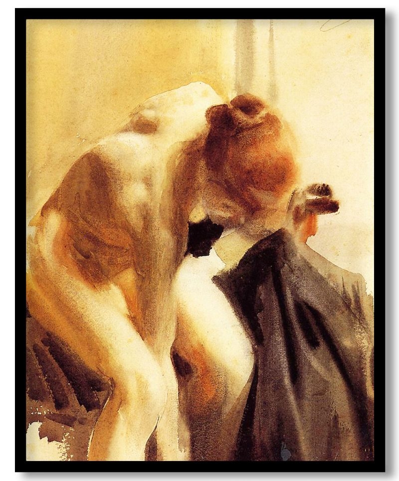 A female nude by Anders Zorn