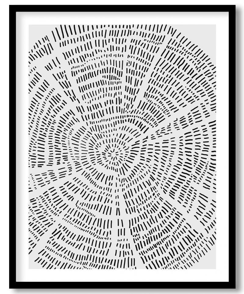 Abstract pine tree trio