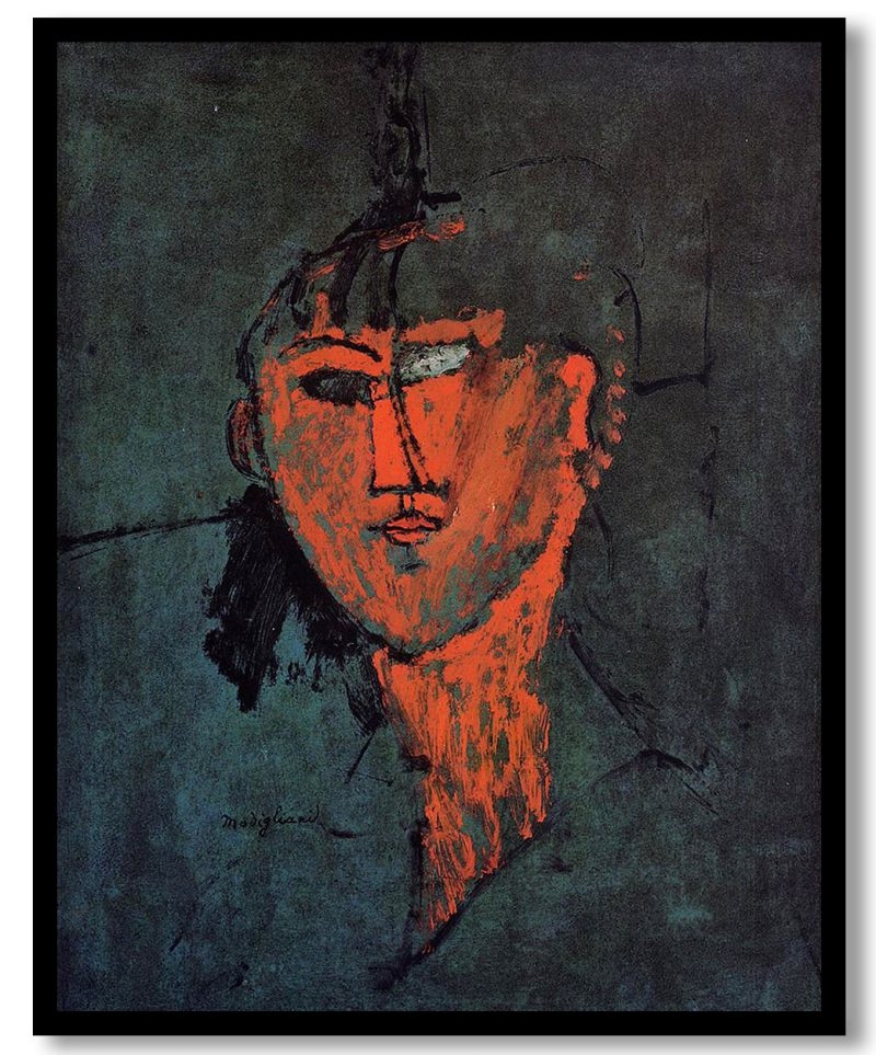 A head by Amedeo Modigliani (1915)