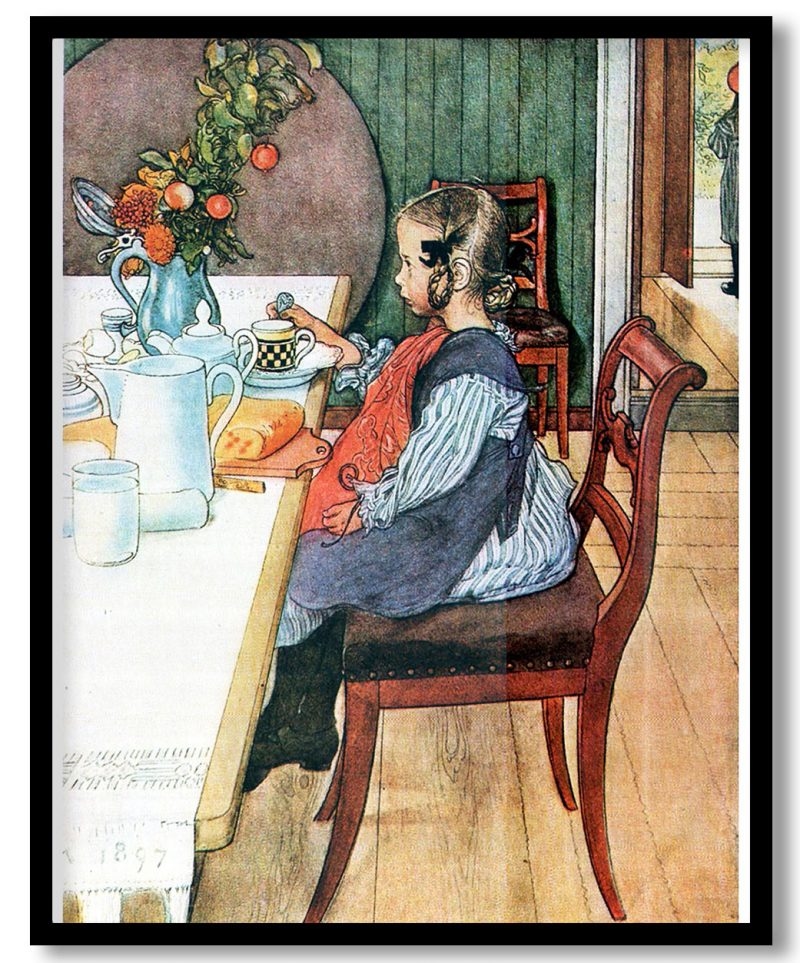 A late riser's miserable breakfast by Carl Larsson (1900)
