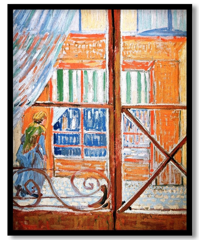 A pork butcher shop seen from a by Vincent van Gogh (1888)