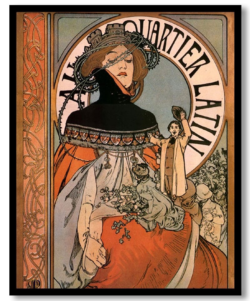 A quartier latin by Alphonse Mucha (1898)