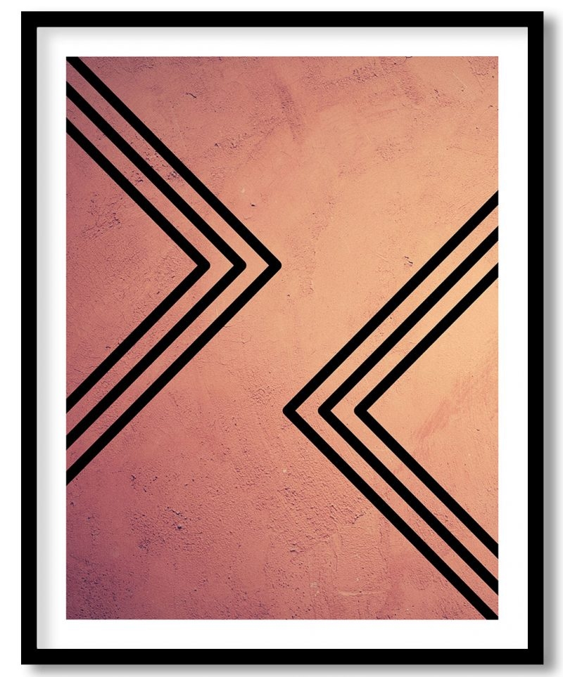 Abstract line drawing triangles