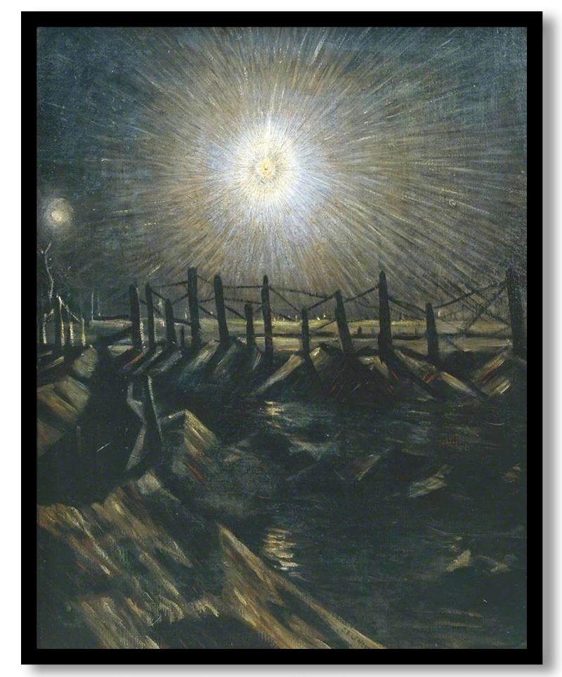 A star shell by C. R. W. Nevinson (1916)