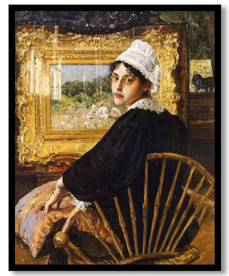 A study (the artist's wife) by William Merritt Chase (1892)