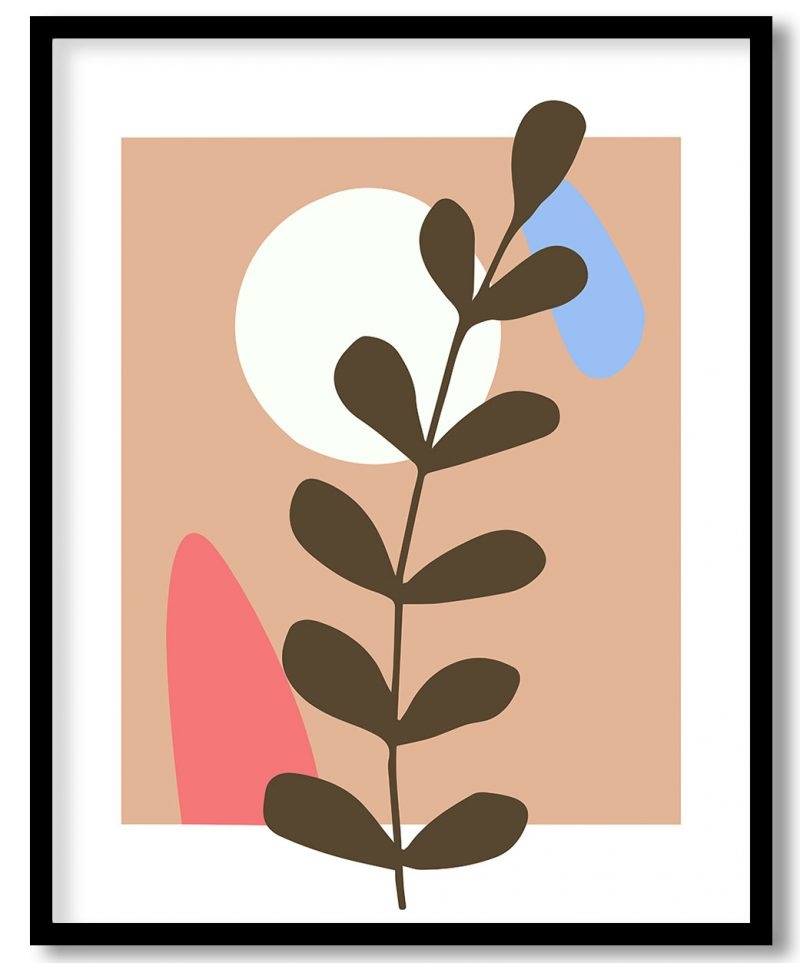 Abstract geometrical sun leaf botanical