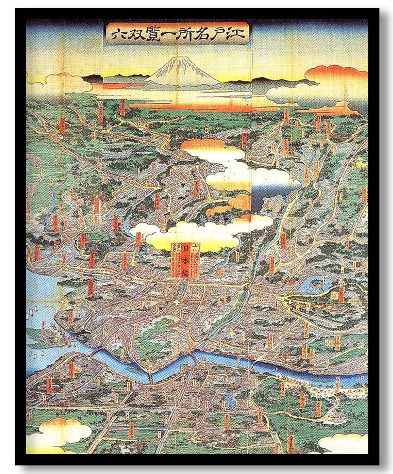 A vision of shitamachi by Hiroshige (1858)