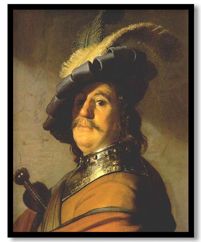 A warrior by Rembrandt (1626-27)