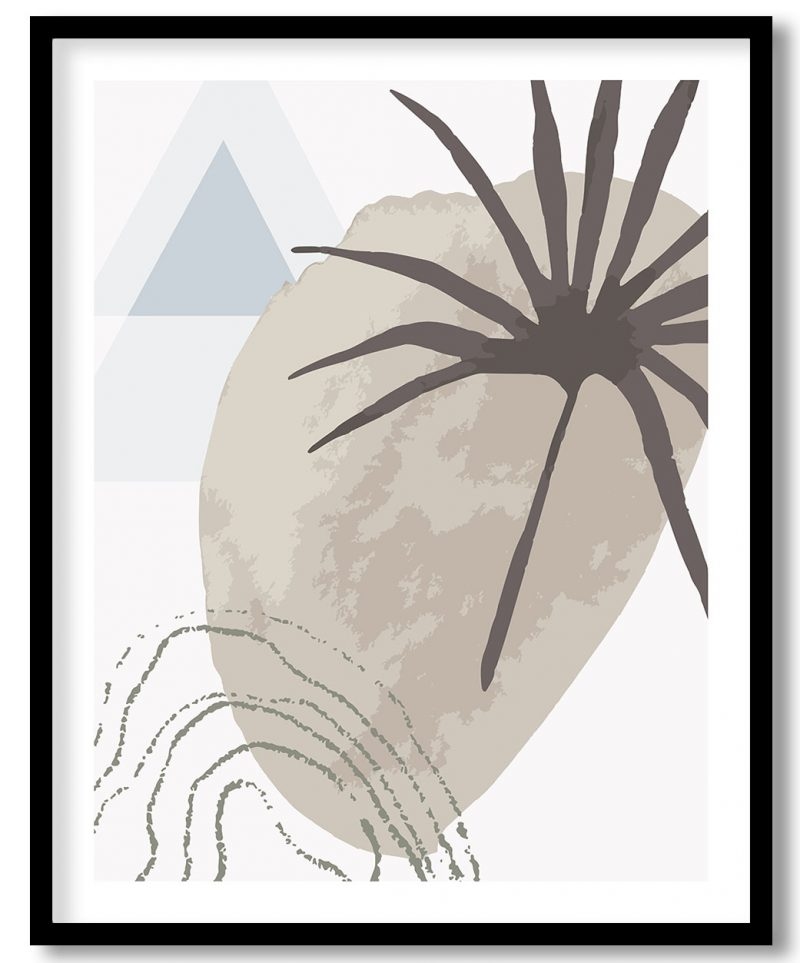 Modern trendy geometrical botanical abstract