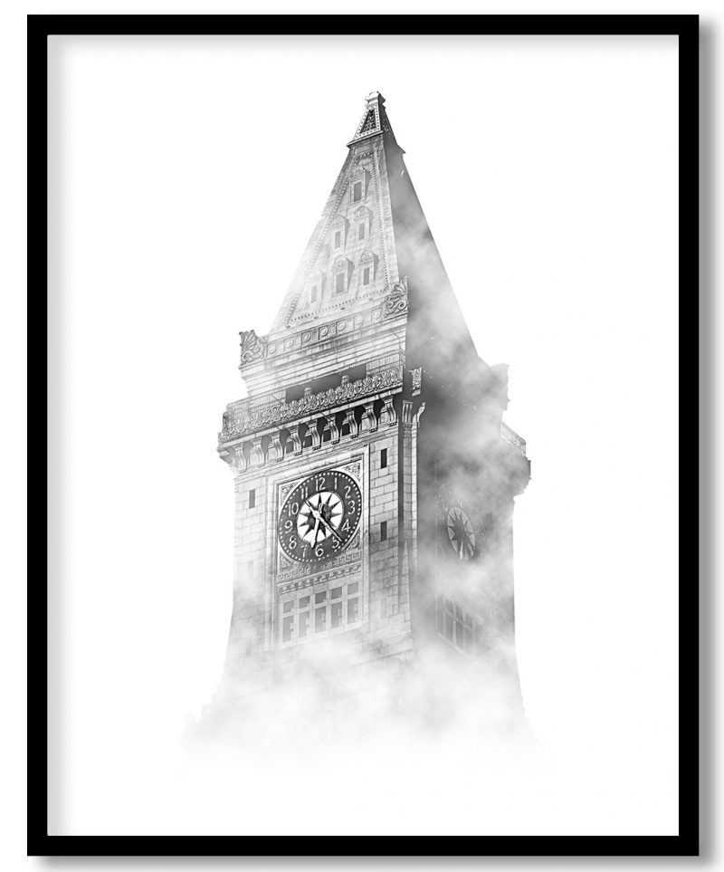 Big ben in the sky with clouds