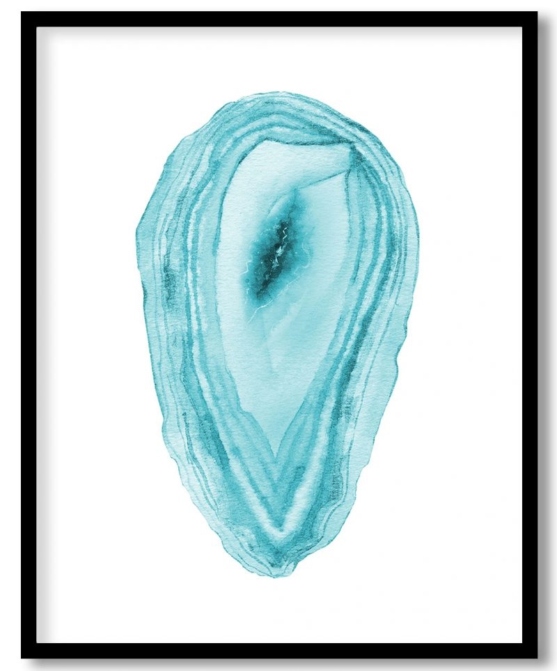 Light blue minimalistic watercolor agate