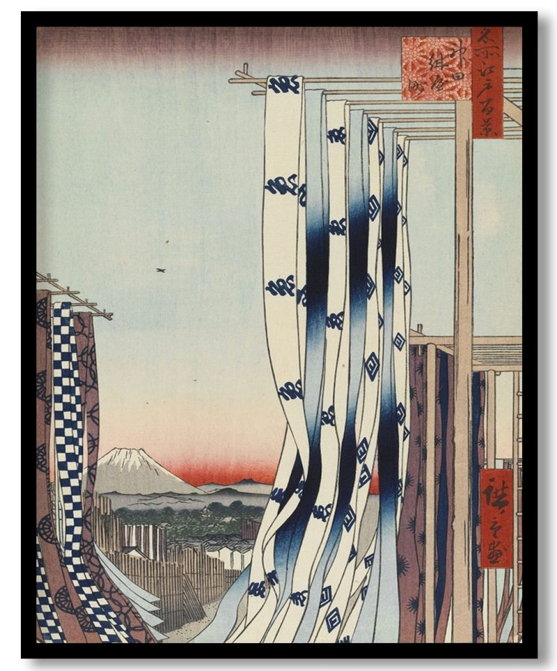The dyers quarter in kanda by Hiroshige (1857)