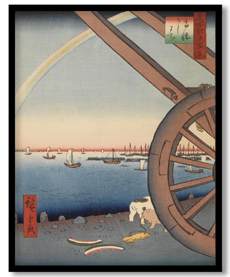 Ushimachi in takanawa by Hiroshige (1857)