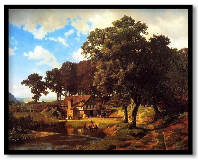 A rustic mill by Albert Bierstadt (1855)