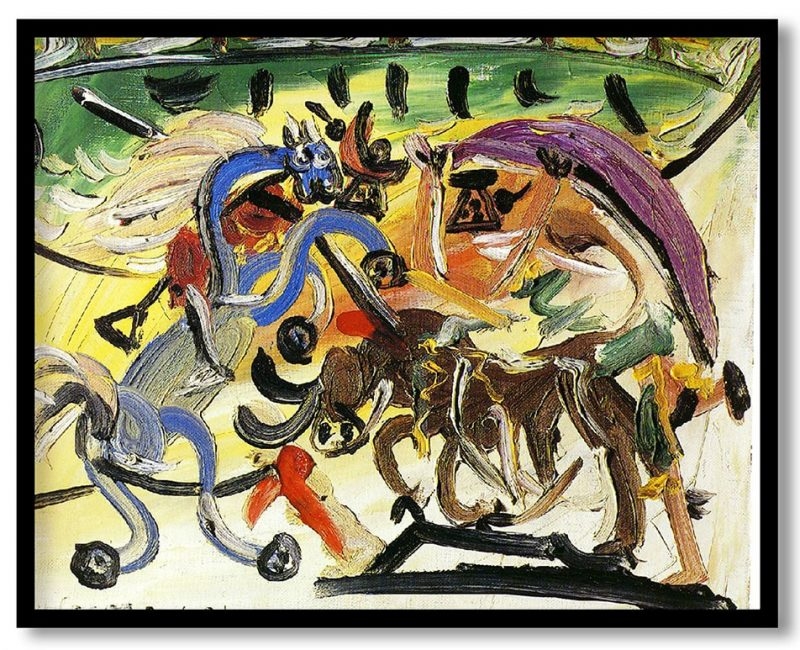A bullfight by Pablo Picasso (1934)