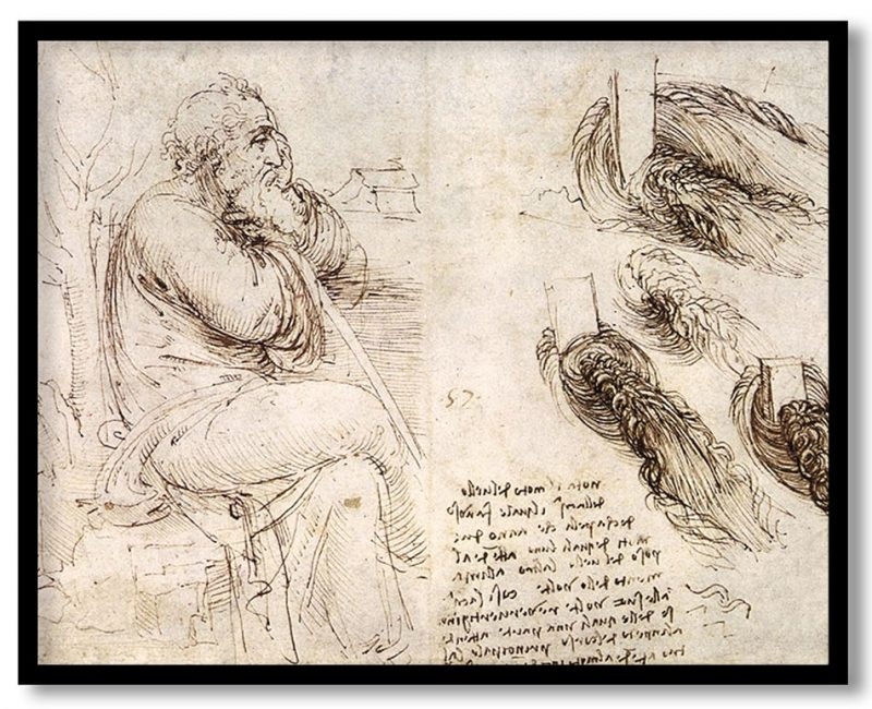 A seated man by Leonardo da Vinci (1510)