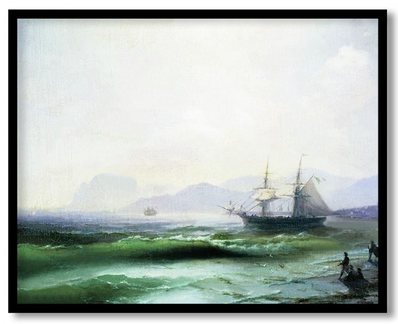 Agitated sea by Ivan Aivazovsky (1877)