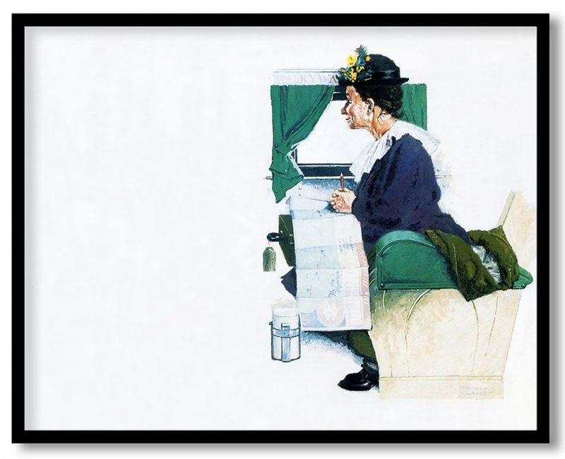 Airplane trip by Norman Rockwell (1938)