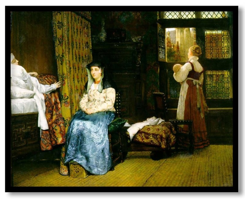 A birth chamber by Sir Lawrence Alma Tadema (1868)