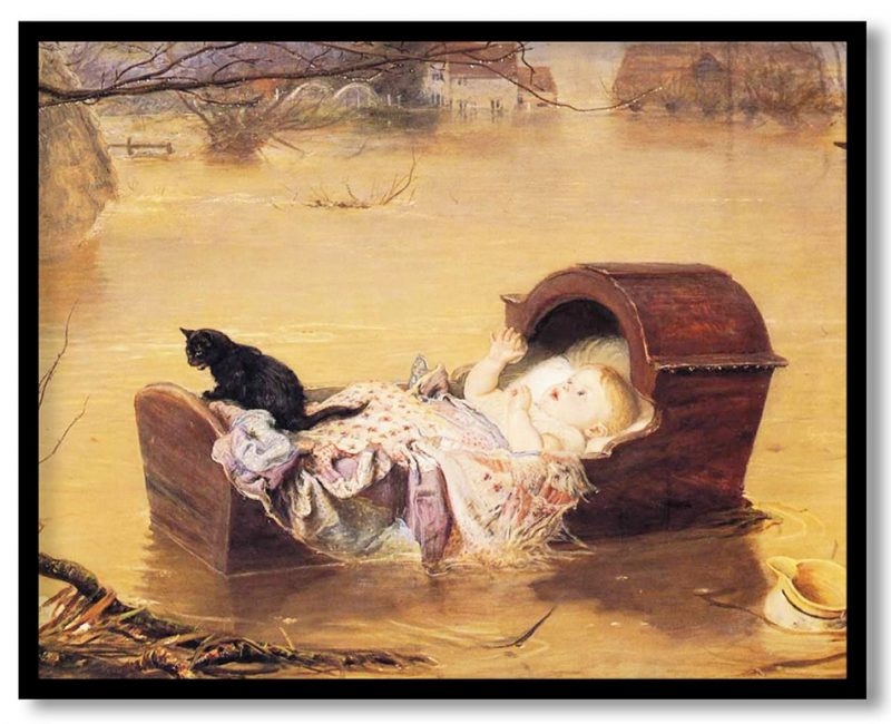 A flood by John Everett Millais (1870)