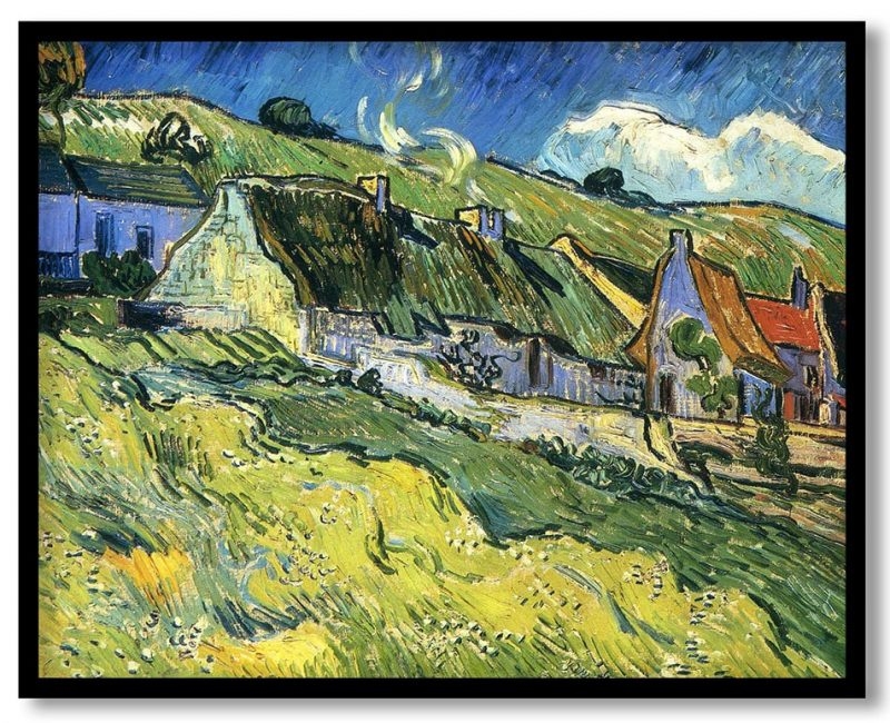 A group of cottages by Vincent van Gogh (1890)