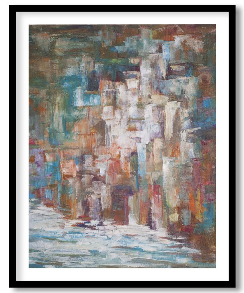 Abstract ornament brushstrokes painting