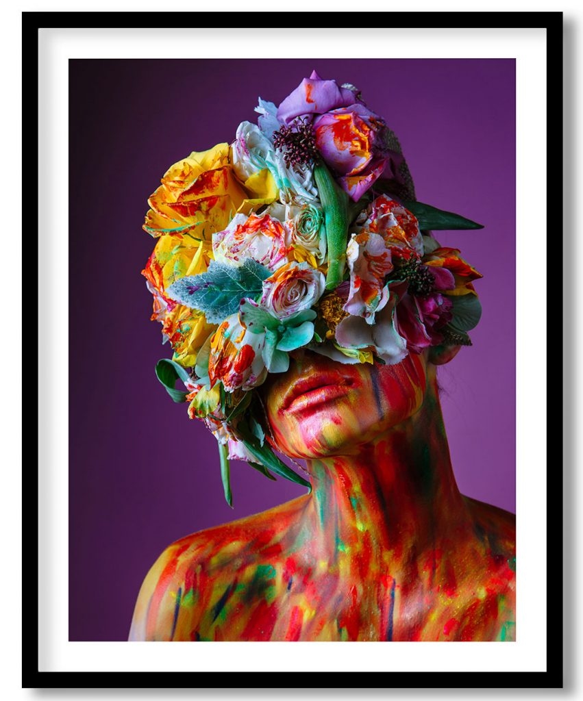 Bewitching flowers florid woman portrait