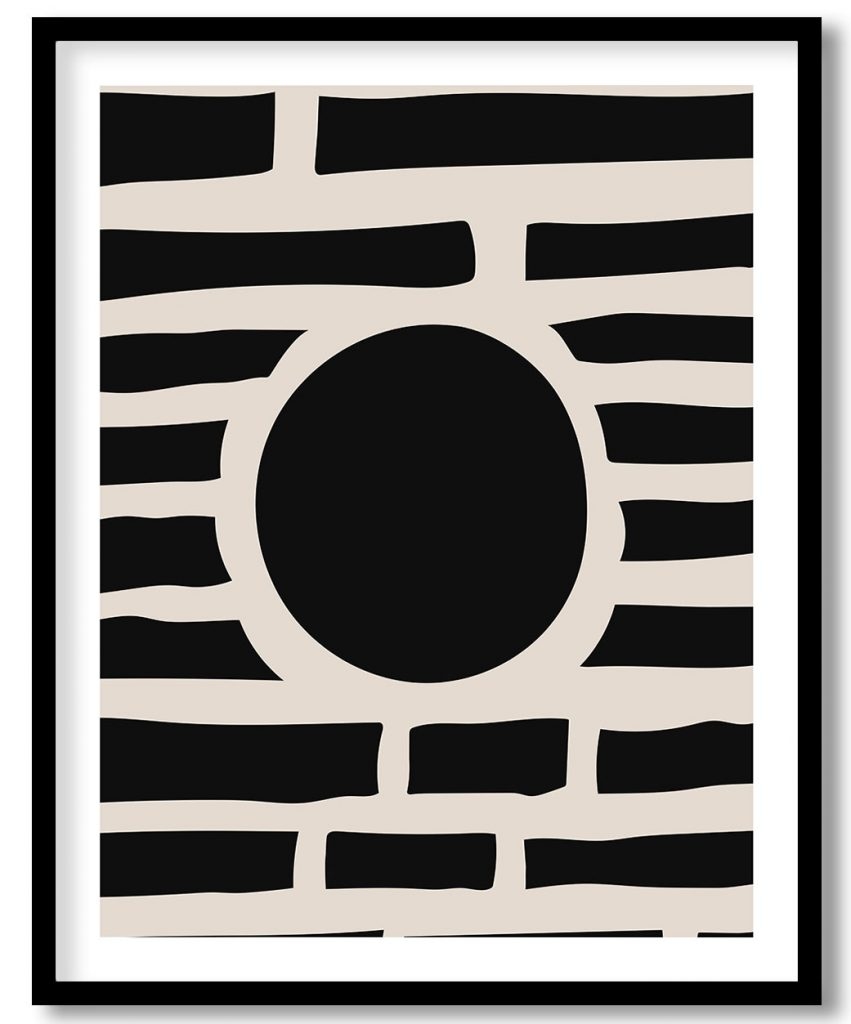 Abstract Black and White Shapes