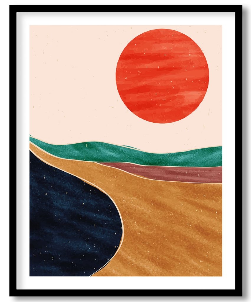 Watercolored Sun & Dessert