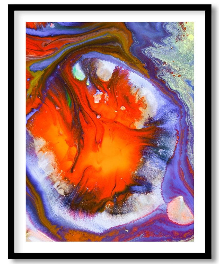 Abstract crystal geode painting