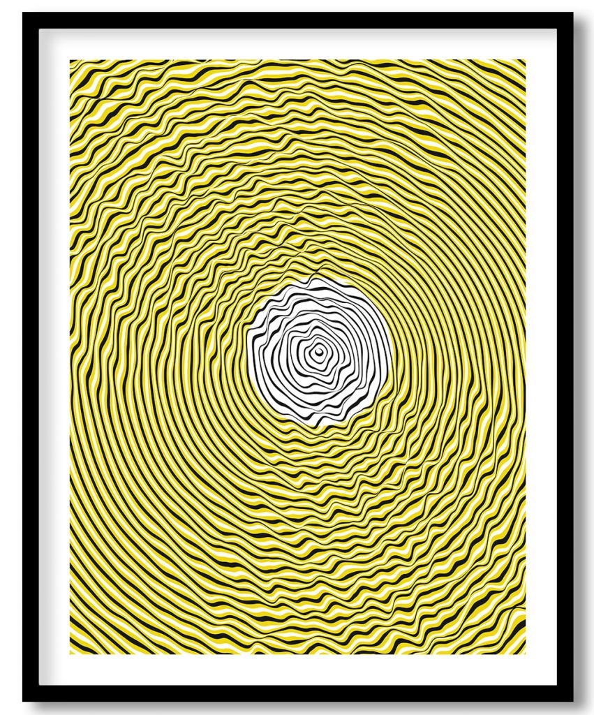 Yellow wavy semblance arc sun