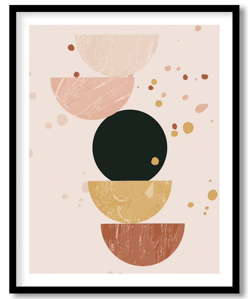 Abstract modern boho grunge shapes