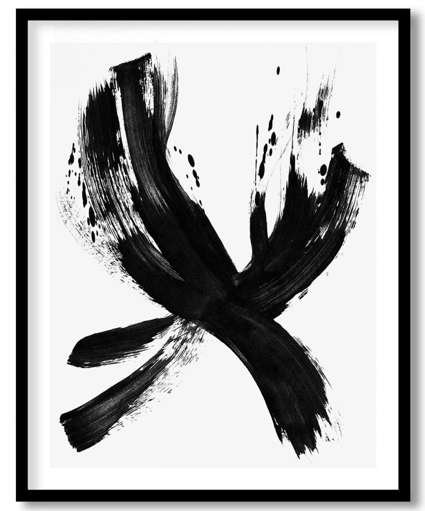 Minimalistic abstract black brushstrokes #250