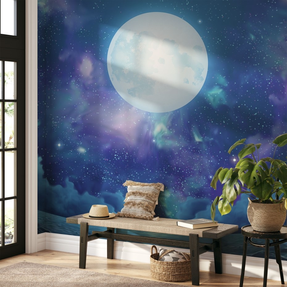 The of moon of the galaxy - Wall Mural, PVC free Wall Covering