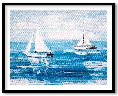 Sailing Over Blue