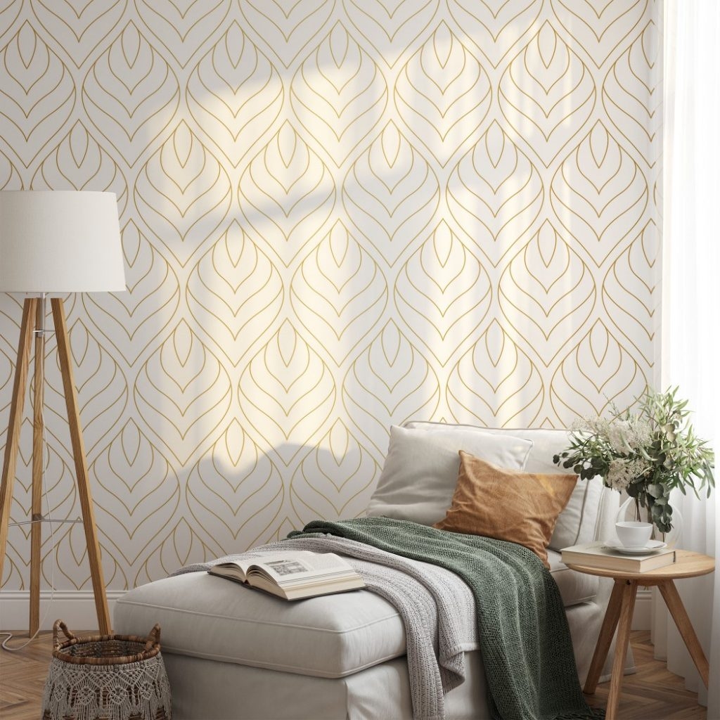 Beautiful french curtains - Wall Mural, PVC free Wall Covering