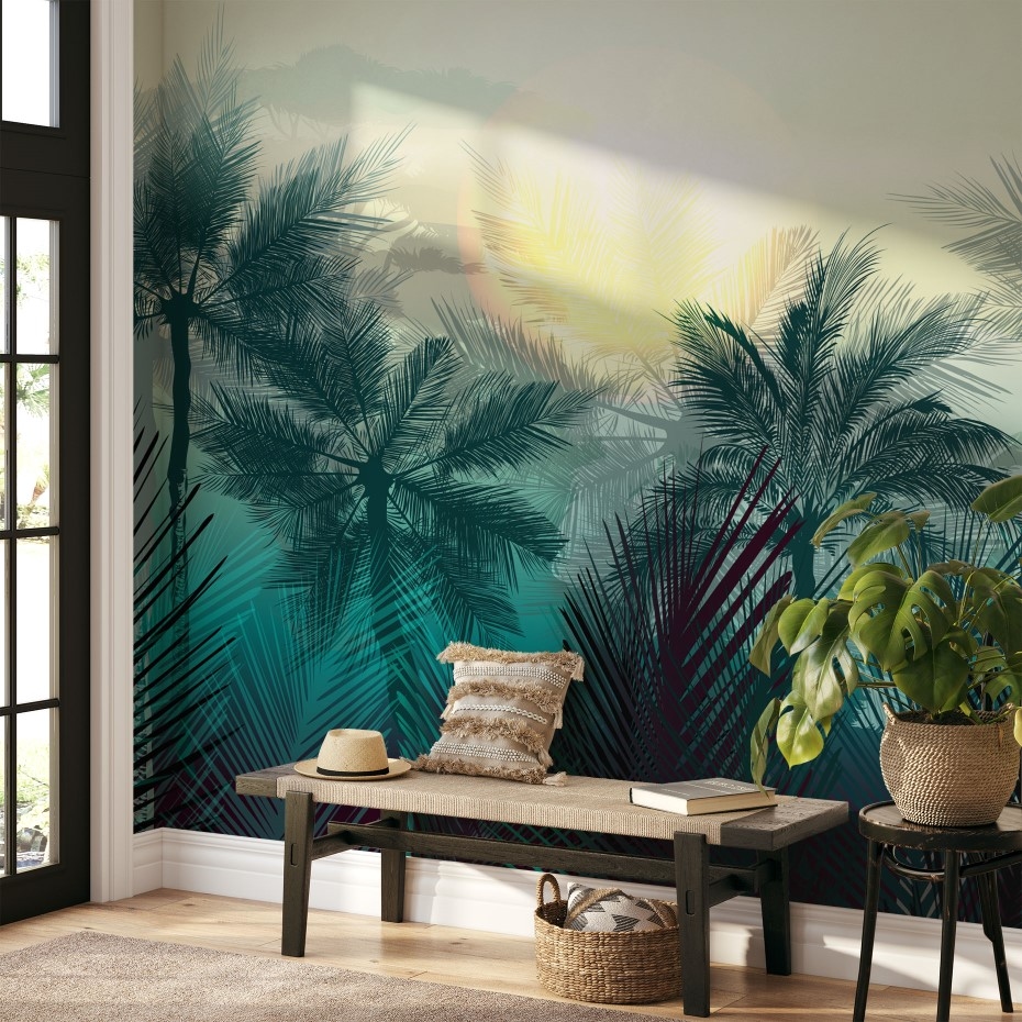 The Palm forest - Wall Mural, PVC free Wall Covering