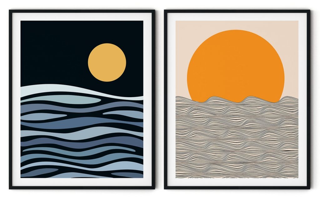 Romantic & peaceful sunset