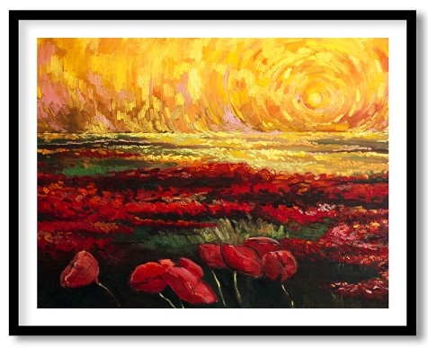 Splendid meadows filled with roses