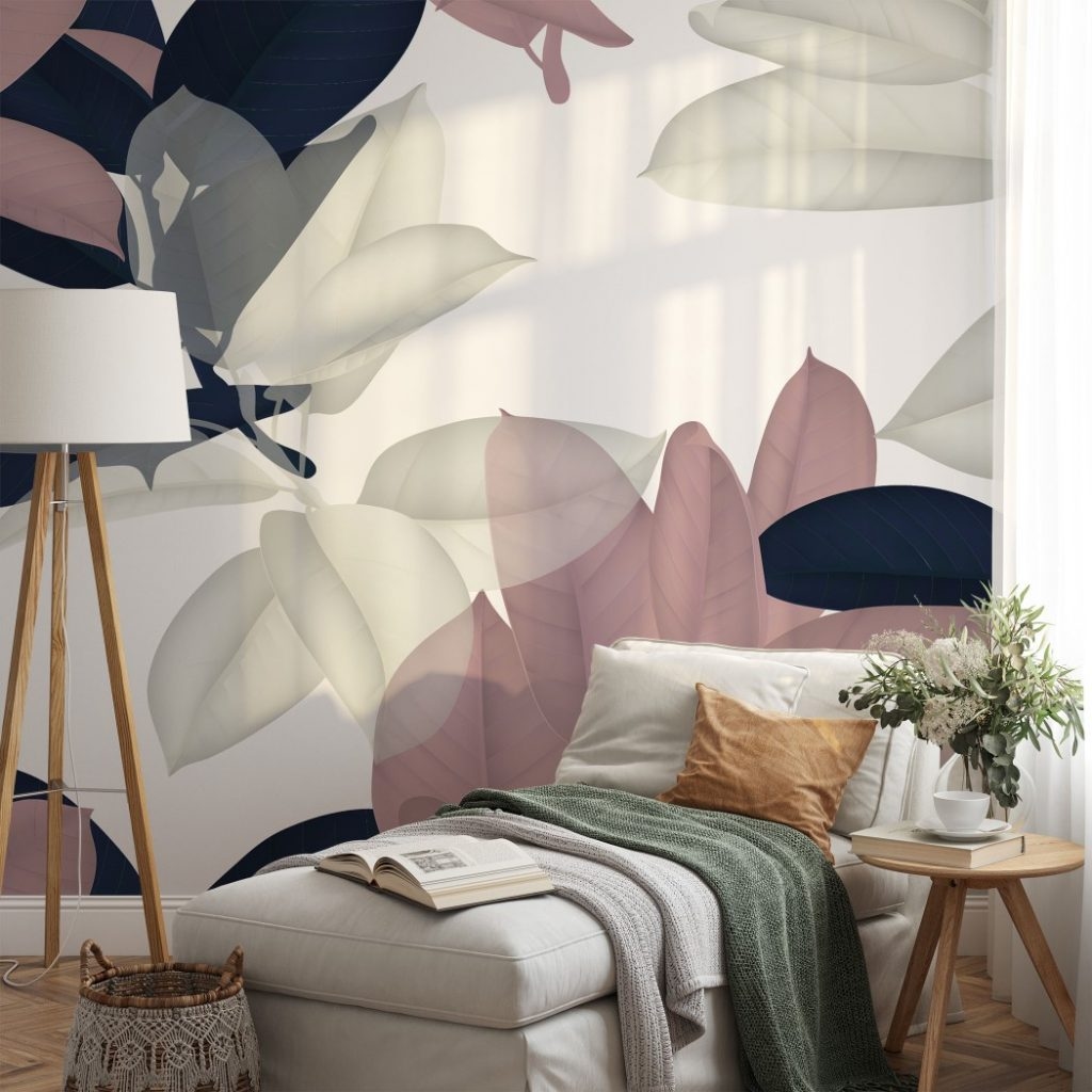 Leaves & Stems - Wall Mural, PVC free Wall Covering
