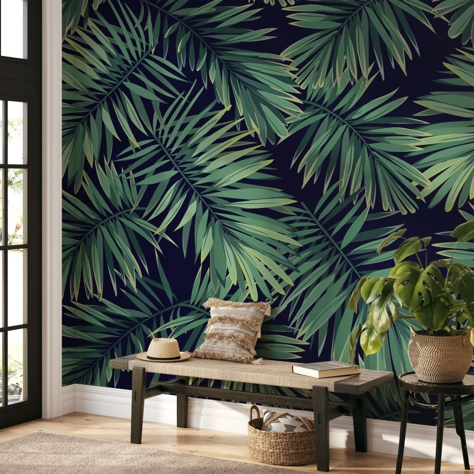 Wild Palms - Wall Mural, PVC free Wall Covering