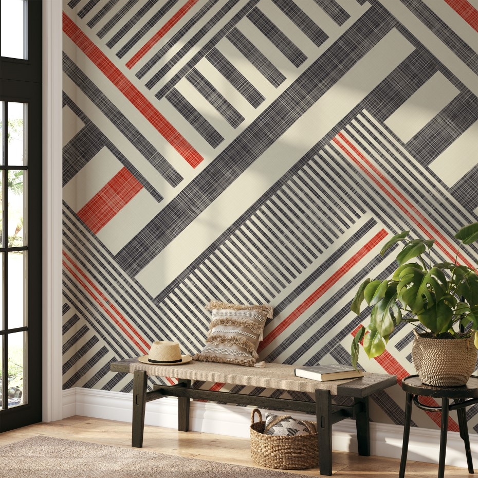 Cross The Lines - Wall Mural, PVC free Wall Covering
