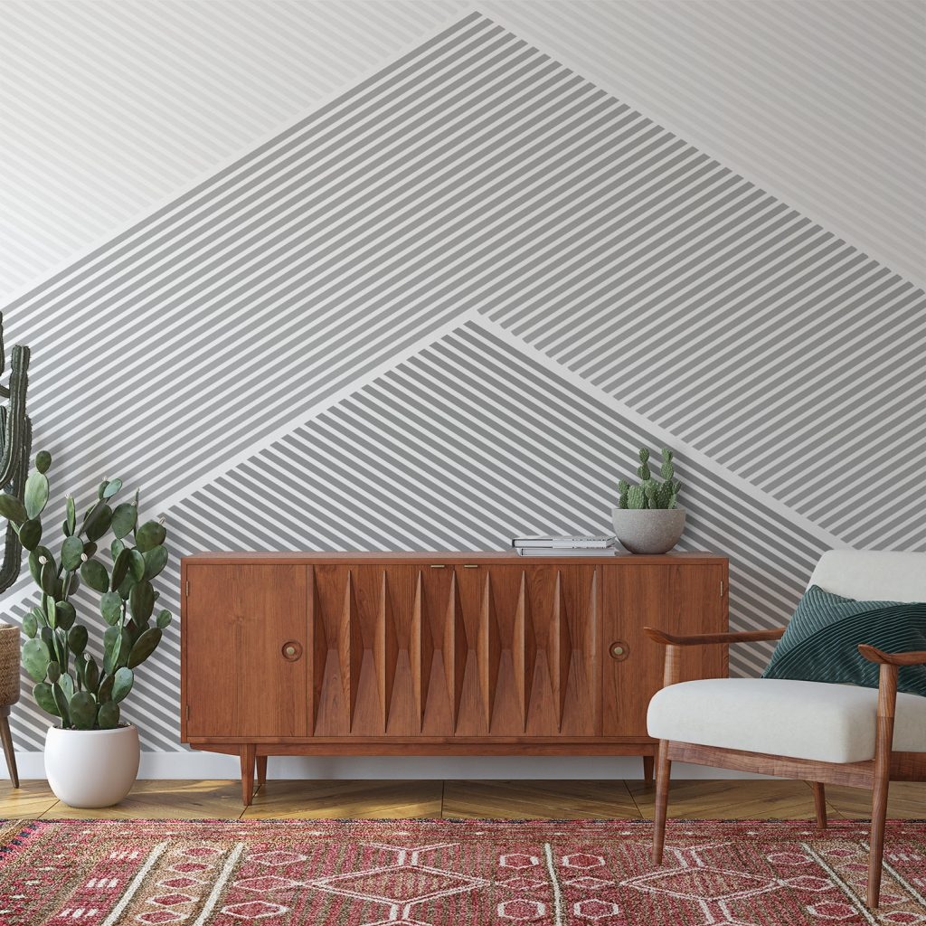 Elevated Stripes - Wall Mural, PVC free Wall Covering