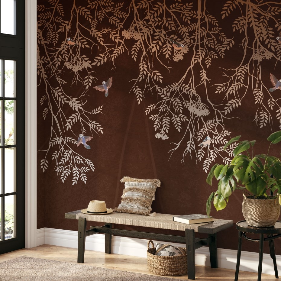 Flying In Forest - Wall Mural, PVC free Wall Covering