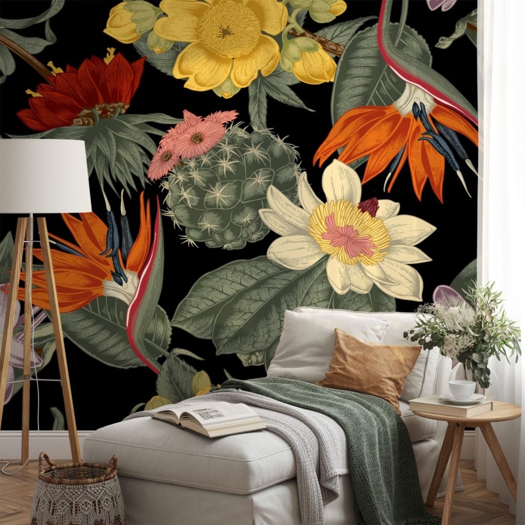 Wild Flowers - Wall Mural, PVC free Wall Covering