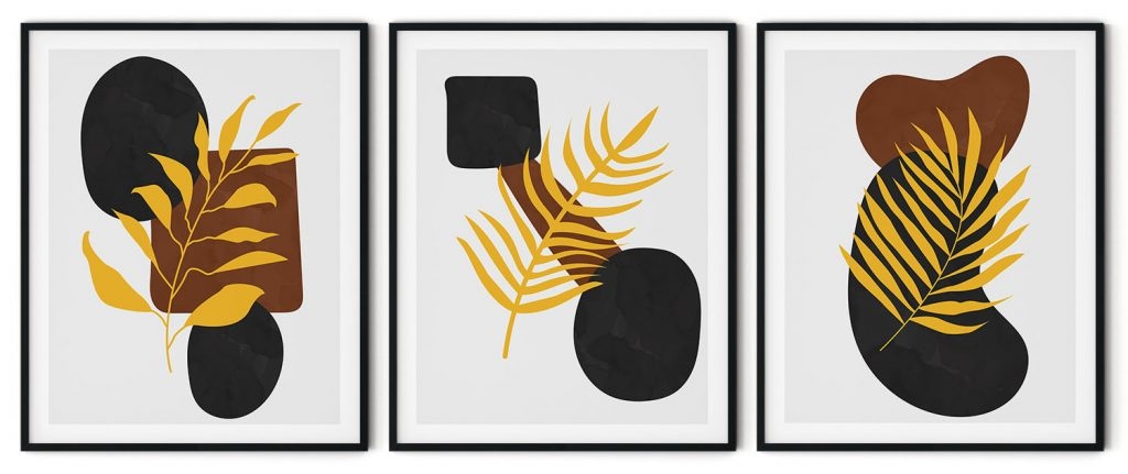 Rock With Golden Leaf