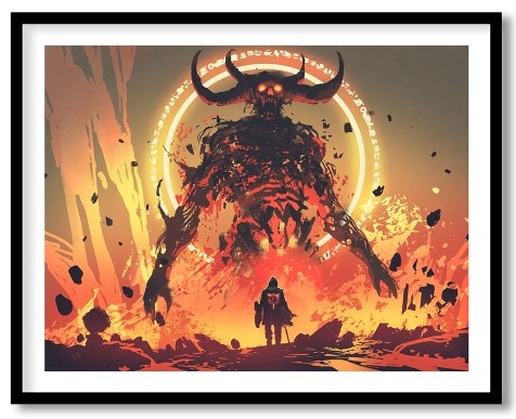 Furious evil creature