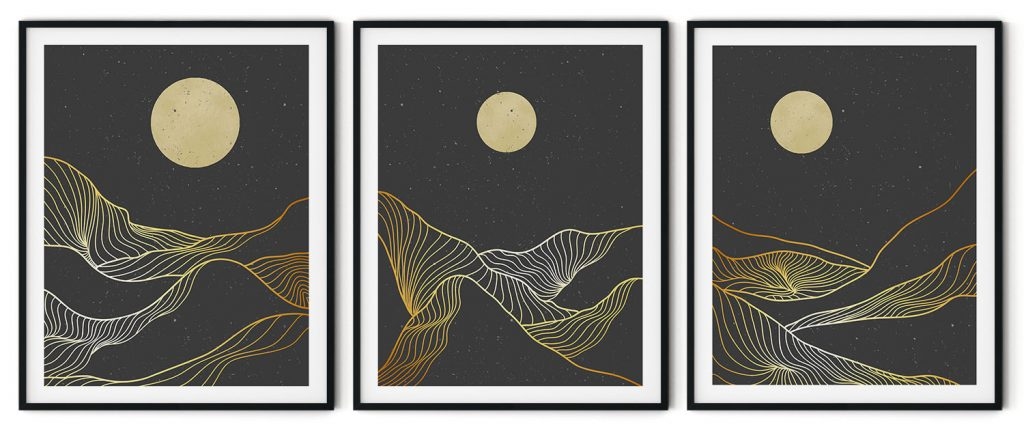 Bits Of Moon Over Golden Mountains