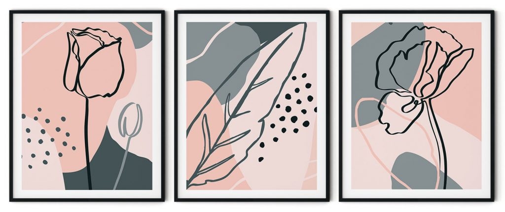 Tropical flowers and foliage